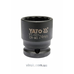 Головка торцева ударна 12-гранна YATO : для ступиць, квадрат 1/2