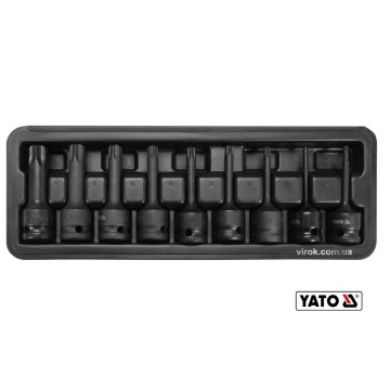 Набір насадок викруткових ударних YATO : TORX T20-T70. квадрат- 1/2