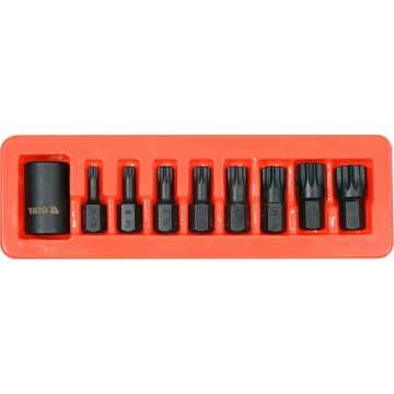 Набір насадок викруткових ударних YATO : SPLINE M6-M18 + 6-гр адаптер 1/2