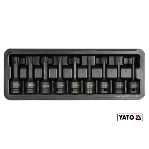 Набір насадок викруткових ударних YATO : RIBE M5-M14.  квадрат 1/2