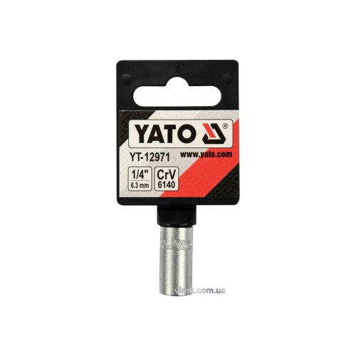 Перехідник для насадок викруткових YATO : квадрат 1/4