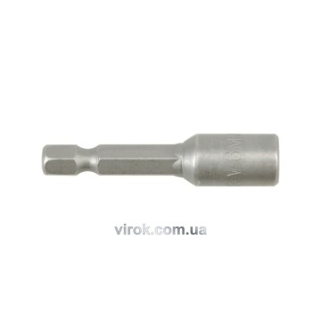 Насадка торцева магнітна 6-гранна YATO : HEX М6 x 48 мм. HEX Ø= 1/4