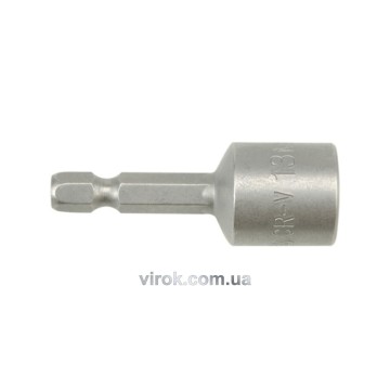 Насадка торцева магнітна 6-гранна YATO : HEX М13 x 48 мм. HEX Ø= 1/4