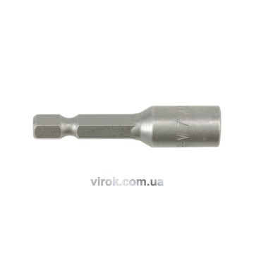 Насадка торцева магнітна 6-гранна YATO : HEX M7 x 48 мм, HEX Ø= 1/4