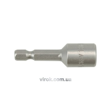 Насадка торцева магнітна 6-гранна YATO : HEX M10 x 48 мм, HEX Ø= 1/4