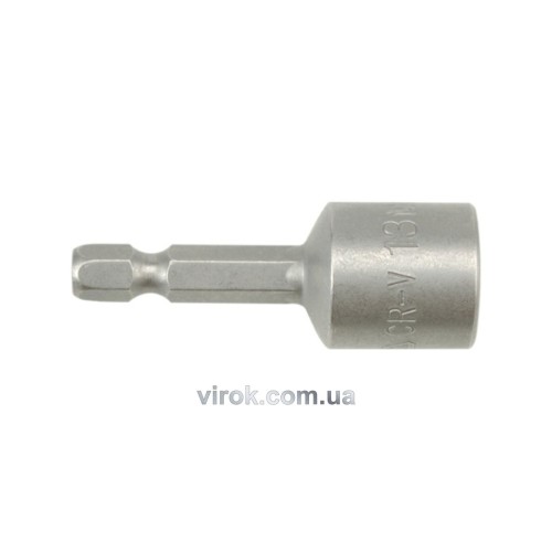 Насадка торцева магнітна 6-гранна YATO : HEX M13 x 48 мм, HEX Ø= 1/4