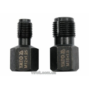 Мітчики для ремонту різьби лямбда-зонду YATO, M12x1,25 і M18x1,5 з 6-гран. приводом, 2 шт. [12/96]
