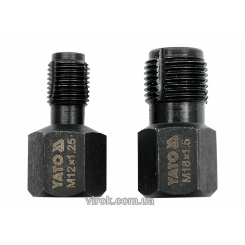 Мітчики для ремонту різьби лямбда-зонду YATO, M12x1,25 і M18x1,5 з 6-гран. приводом, 2 шт. [12/96]