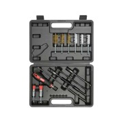 Засоби для очистки гнізд сопл форсунок YATO; тримач- 1/4" Ø= 7, 16, 17, 18, 20, 23 мм, компл. 19 ел.