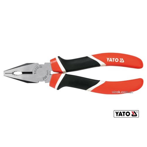 Плоскогубці комбіновані YATO : L= 200 мм. CrV [6/36]