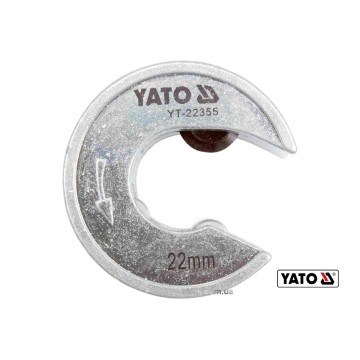 Труборіз для труб YATO : Ø= 22 мм, габарит Ø= 56 мм, алюміній /мідь /пластик. [10/50]