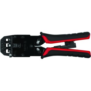 Кліщі для обтискання і зачистки кaбелів YATO : RJ45, RJ10, RJ11, L= 205 мм [10]