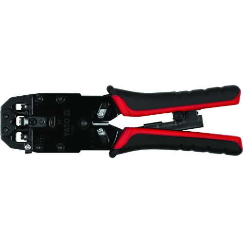 Кліщі для обтискання і зачистки кaбелів YATO : RJ45, RJ10, RJ11, L= 205 мм [10]