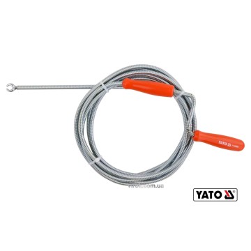 Трос для очищення каналізаційних труб YATO : Ø= 6 мм, l= 3 м [20/40]