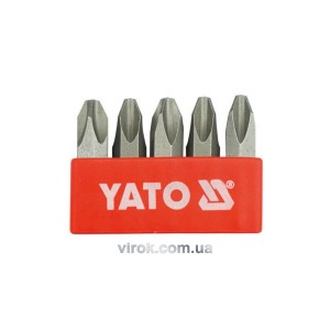 Викруткові вставки до ударних викруток YATO: хрестовий шліц: PH3 х 36 мм, HEX Ø= 5/16