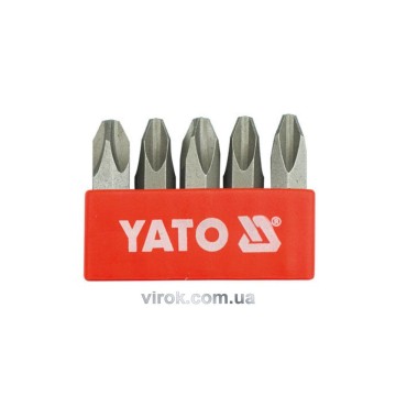 Викруткові вставки до ударних викруток YATO: хрестовий шліц: PH3 х 36 мм, HEX Ø= 5/16