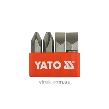 Викруткові вставки ударні YATO: хрест. і плаский шліци: PH2/3 і S8/10х36мм, HEX Ø= 5/16