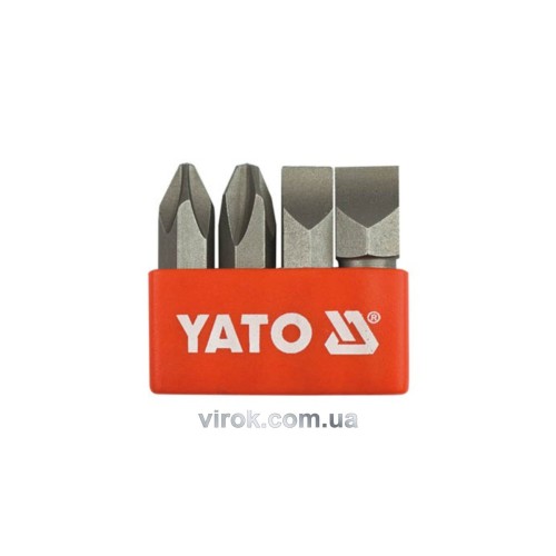 Викруткові вставки ударні YATO: хрест. і плаский шліци: PH2/3 і S8/10х36мм, HEX Ø= 5/16