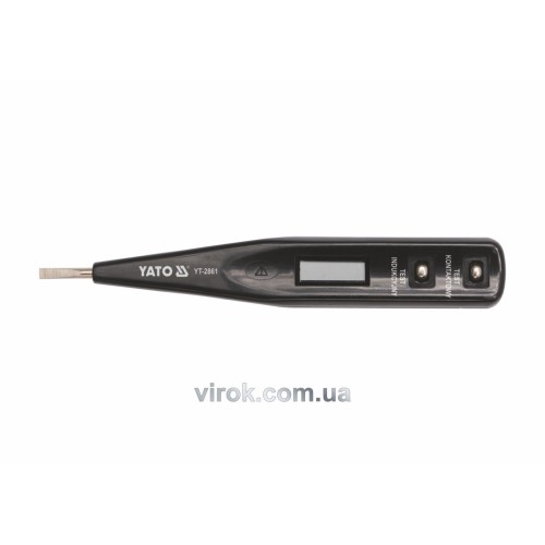Індикатор напруги YATO контрольний цифровий 12-250 V LCD [20/500]