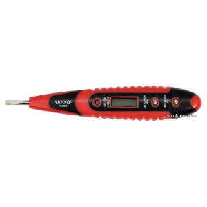 Індикатор напруги YATO  контрольний LCD цифровий 12-250V [6/120]