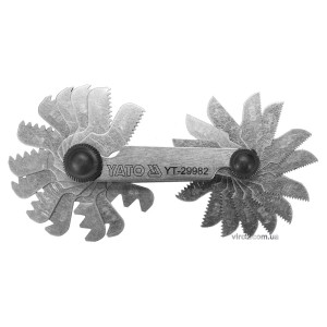 Різьбомір WHITWORTH 55° YATO з 28 шаблонами в діапазоні 4-62 [30/300]