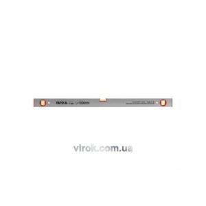Рівень алюмінієвий YATO : L= 100 см, 3 капсули [10/40]