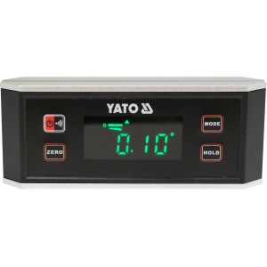 Рівень електронний з дисплеєм YATO: l=  150 мм. з магнітом, живлення від 2х 1,5 В батарейки ААА [30]