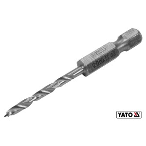 Свердло по дереву YATO : Ø3 x 65/35 мм, хвостовик- HEX 1/4