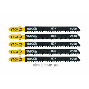 Полотно для електролобзика (дерево) YATO : 8TPI, L= 100 мм. Уп. 5 Шт. [50/250]