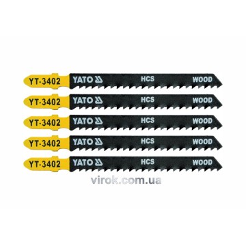Полотно для електролобзика (дерево) YATO : 8TPI, L= 100 мм. Уп. 5 Шт. [50/250]