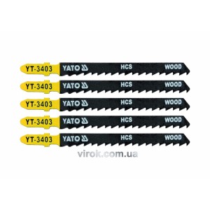 Полотно для електролобзика(дерево) YATO : 6TPI, L= 100 мм. Уп. 5 Шт. [50/250]