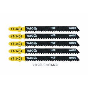 Полотно для електролобзика(дерево) YATO : 10TPI, L= 100 мм. Уп. 5 Шт. [50/250]