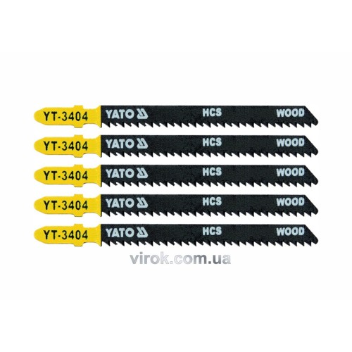 Полотно для електролобзика(дерево) YATO : 10TPI, L= 100 мм. Уп. 5 Шт. [50/250]