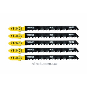 Полотно для електролобзика(дерево) YATO : 6TPI, L= 100 мм. Уп. 5 Шт. [50/250]