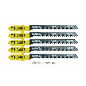 Полотно для електролобзика(дерево) YATO : 13TPI, L= 75 мм. Уп. 5 Шт. [50/250]