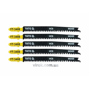 Полотно для електролобзика(дерево) YATO : 13TPI, L= 115 мм. Уп. 5 Шт. [50/250]