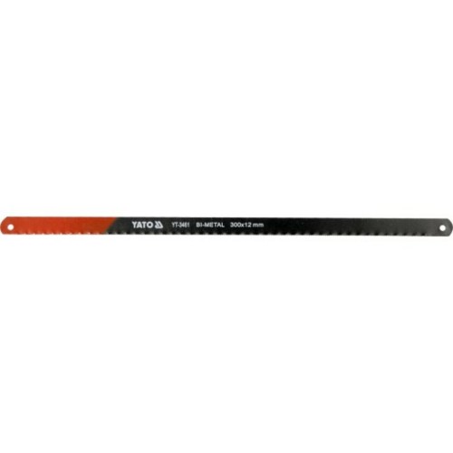 Полотно по металу YATO: l = 300х 12х 0,65 мм, BIMETAL, упк. 2шт. [20/500]