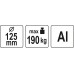 Присоски для монтажу скла (алюміній) YATO: 3-ри чашки Ø= 125 мм, m= 190 кг, 345х 282х 7 мм [12/96]
