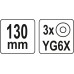 Склоріз з 3 дисковими різцями YATO : L= 130 мм [10/150]