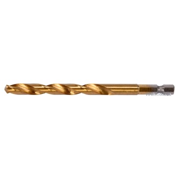 Свердло по металу титанове YATO : HSS-ТІN, Ø= 8,5 мм, l= 117 мм, 6-гран. HEX-1/4