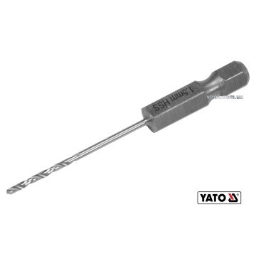 Свердло по металу YATO: HSS6542, Ø=1.5мм,HEX-1/4