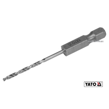 Свердло по металу YATO: HSS6542, Ø=2мм, HEX-1/4