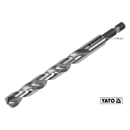 Свердло по металу YATO: HSS6542, Ø=9.5мм, HEX-1/4