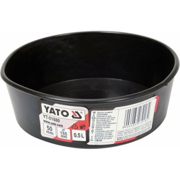 Ємність гумова для гіпсу YATO, об'єм- 0,5 л, Ø= 155 мм, H= 50 мм [20]