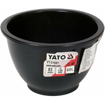 Ємність гумова для гіпсу YATO, об'єм- 0,5 л, Ø= 130 мм, H= 83 мм [20]