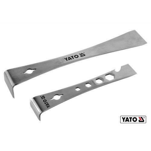 Скребки з нержавіючої сталі L-подібні YATO: 235 х40 х40 мм і 170 х 32 х 25 мм, t= 2.5 мм, 2 шт [12]