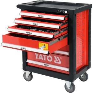 Шафа з інструментами YATO, на колесах, 6 шуфляд, 97x 77x 47 cм, набір 185 шт. [1]