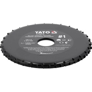 Диск-фреза торцевий до КШМ YATO по дереву, шпаклівці, гіпсу; Ø=120/22.2 мм, t= 6 мм шорстк №1 [10]