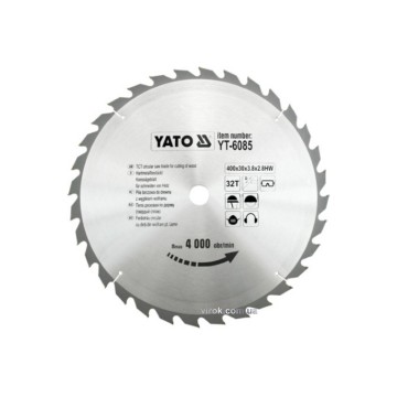 Диск пиляльний победітовий по дереву YATO: 400х30x3.8x2.8 мм, 32 зубці, R.P.M до 4000 1/хв [10]
