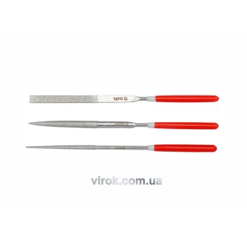 Надфіль алмазний YATO Набір 3пр. 3х140х50мм [40/400]